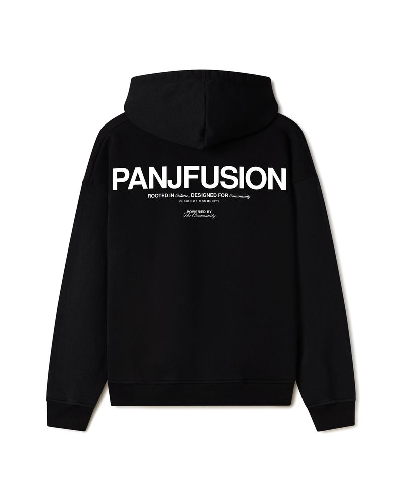 THE COMMUNITY BLACK OVERSIZED HOODIE