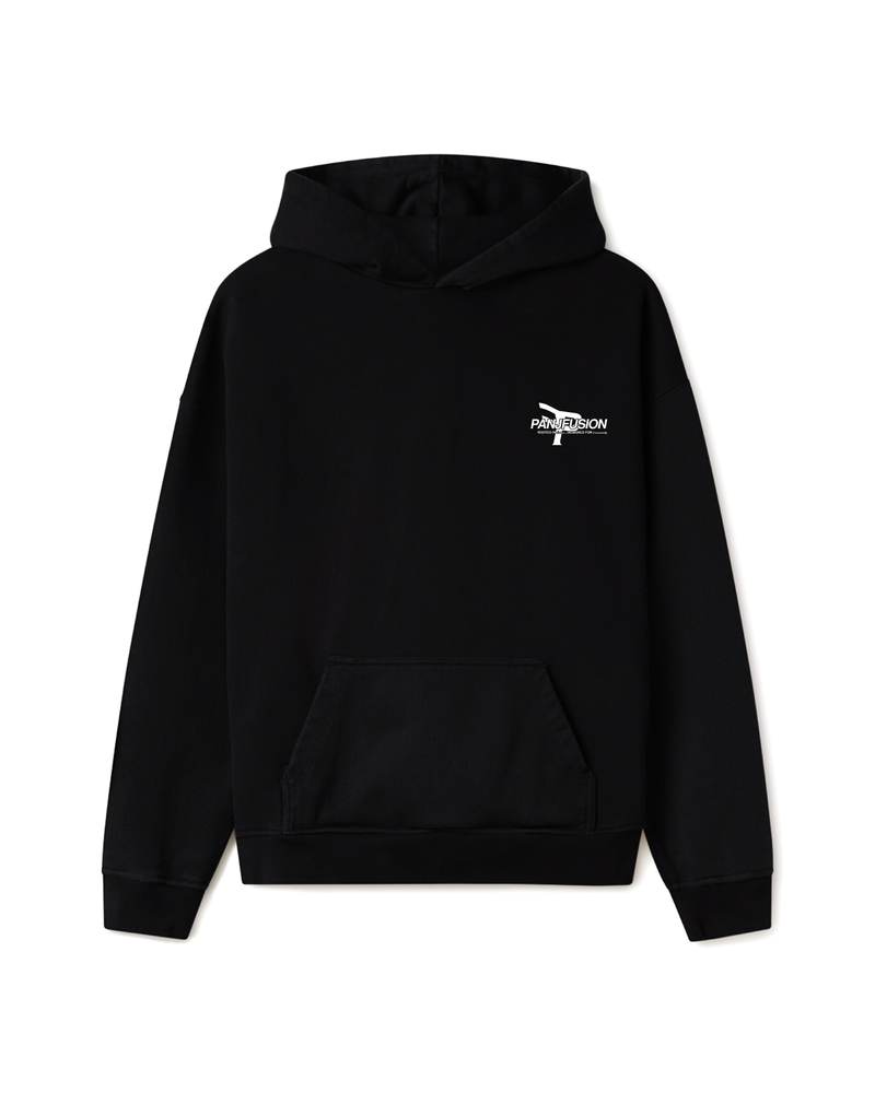 THE COMMUNITY BLACK OVERSIZED HOODIE